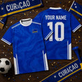 Personalized Curacao Soccer Jersey, Custom Fan Shirt Gift, Game Day Outfit, Foot Unisex , , , Long Sleeve Tee