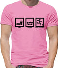 Eat Sleep Football - Mens - Player Soccer Footie Love Fan Team Unisex , , , Long Sleeve Tee