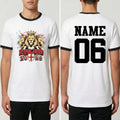 Personalised England Football 2026 Ringer Custom Name Number Fans Top Unisex , , , Long Sleeve Tee