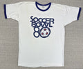 Vintage Champion Soccer Bowl 80 Shirt Sz L White Ringer NASL 1980s Double Sided Unisex , , , Long Sleeve Tee