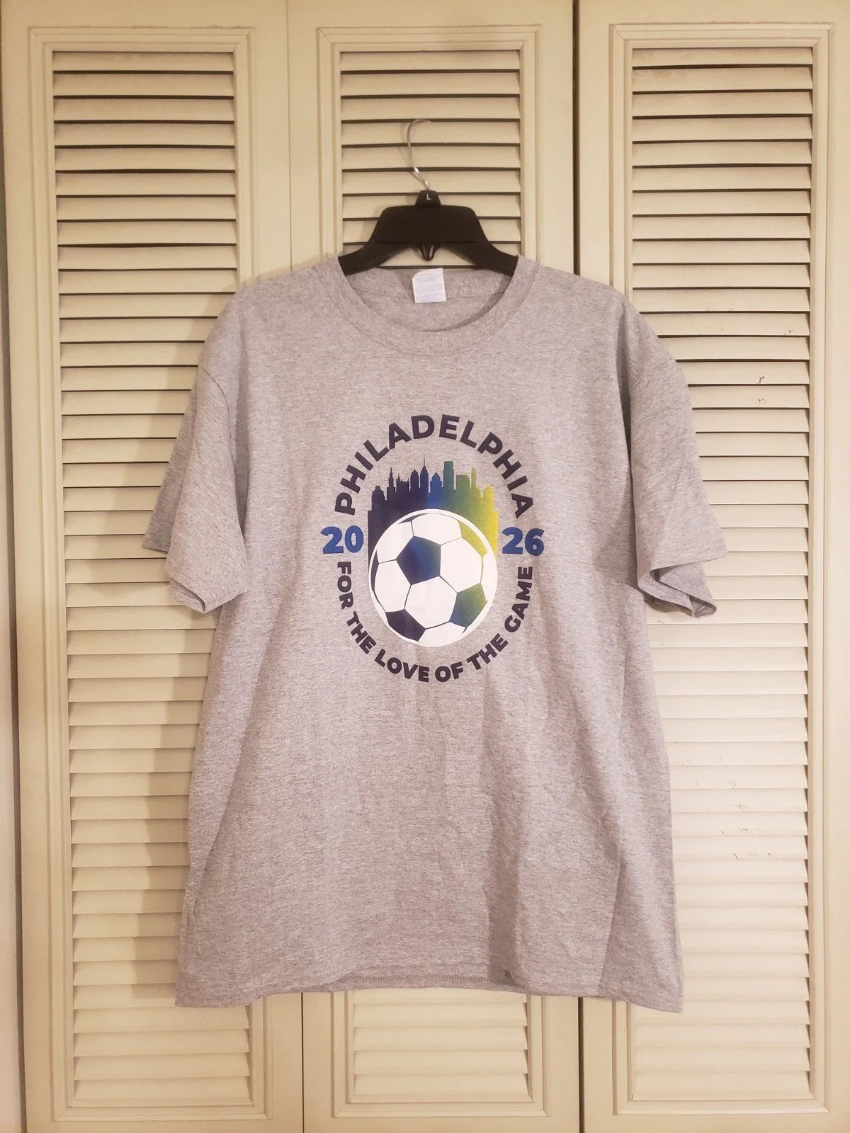 Men's Large Gray Port Company 2026 Philadelphia For The Love Of The Game Unisex , , , Long Sleeve Tee