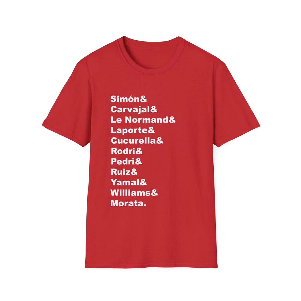 Spain Soccer World Cup Starting Line Up Team Unisex , , , Long Sleeve Tee
