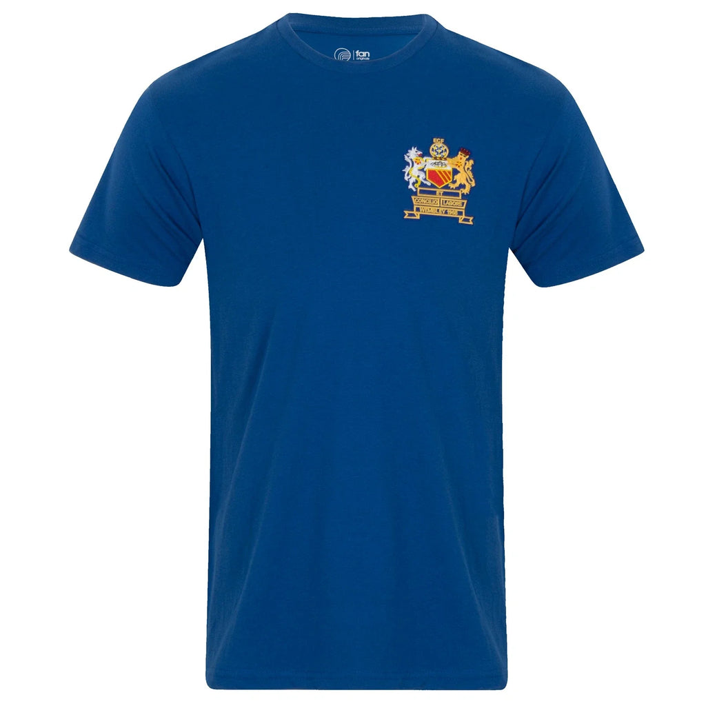 Fan Originals Manchester Crest Mens 1968 European Colours Blue Unisex , , , Long Sleeve Tee