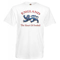 Adults English Lion Heart of Football England Supporters Unisex White Unisex , , , Long Sleeve Tee
