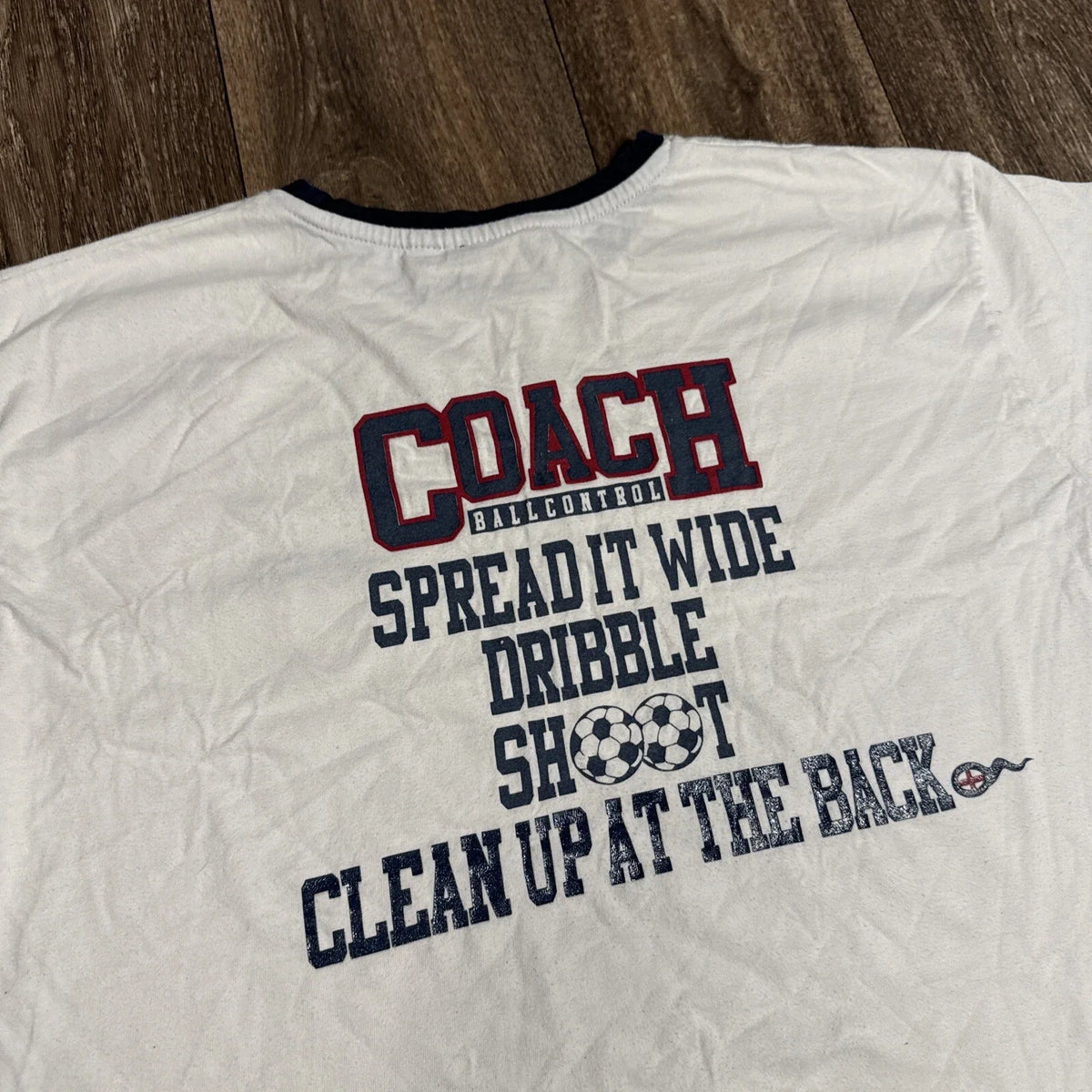 Vintage England Soccer Raunchy Sex Jokes Y2K Slogan Large Unisex , , , Long Sleeve Tee