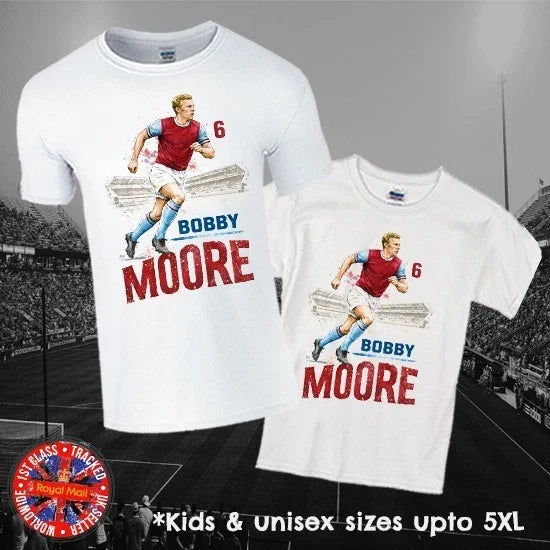 Bobby Moore in Men, Ladies & Kids Sizes Unisex , , , Long Sleeve Tee