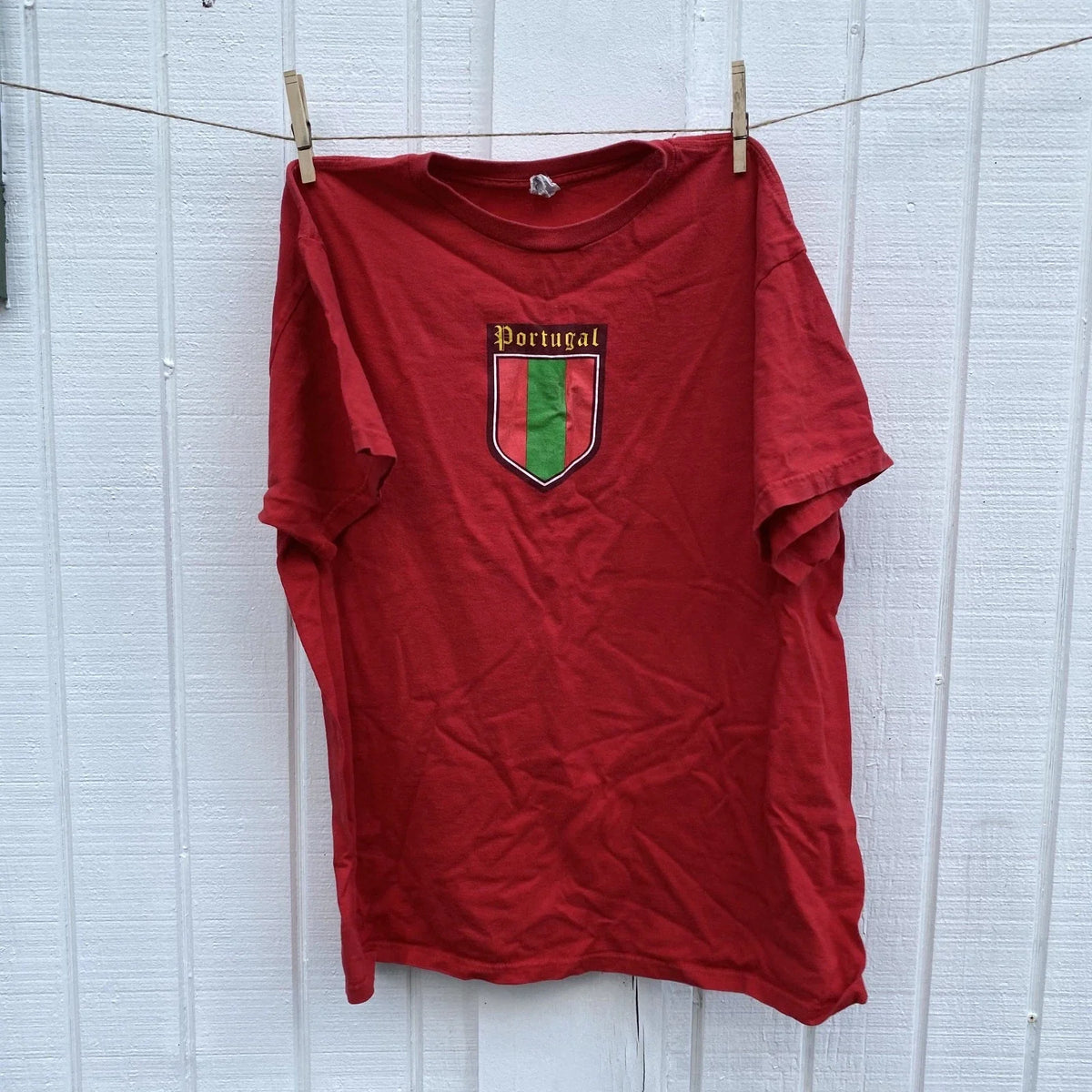 Vintage DELTA PRO WEIGHT 90s Portugal Soccer Shirt Soccer Futbol Large Cotton Unisex , , , Long Sleeve Tee