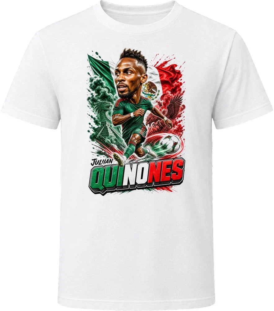 Julian Quinones Mexico Soccer Caricature 2026 World Cup T Shirt Unisex , , , Long Sleeve Tee