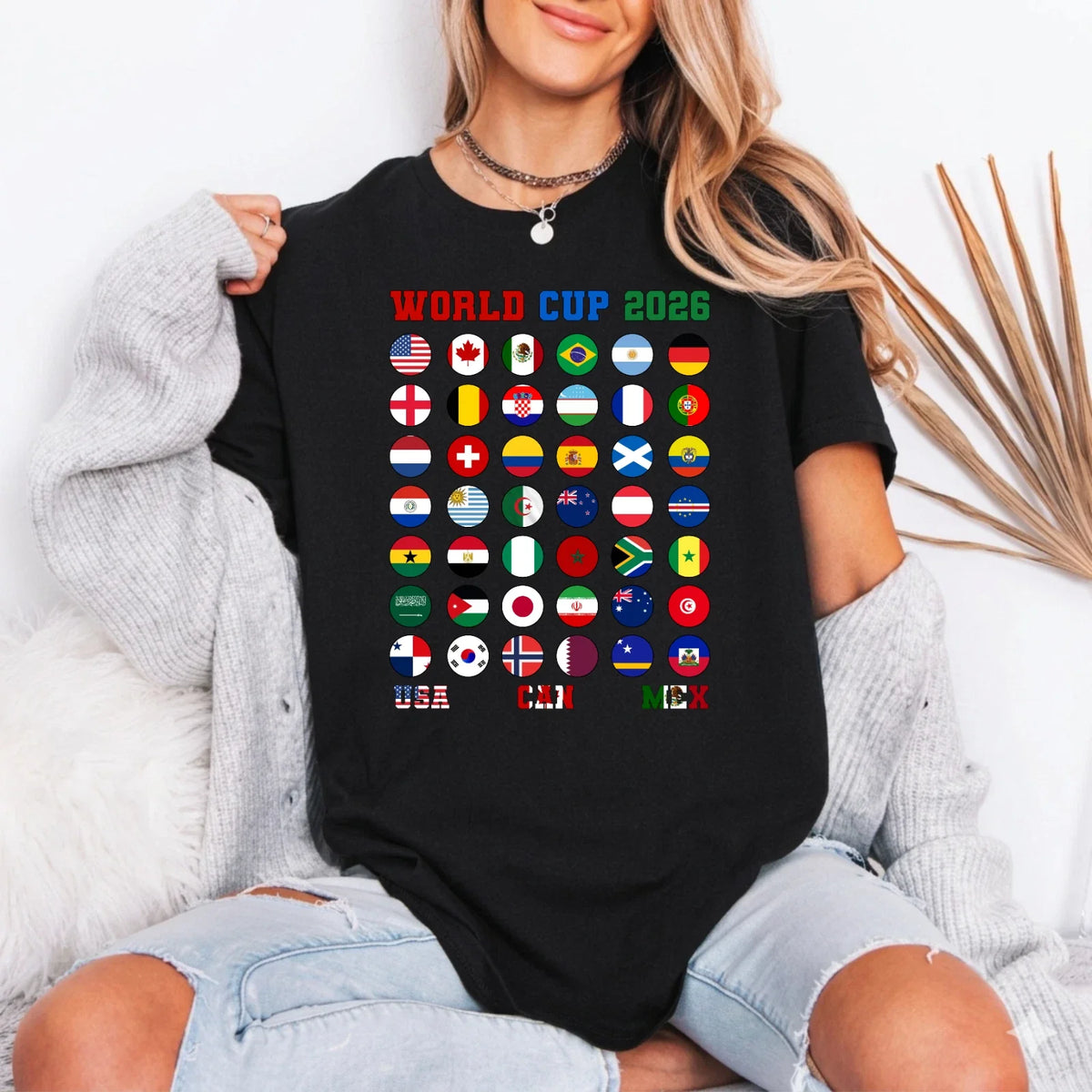 Footbal World Cup 2026 , Football Fan Game Day Shirt, All Country Flags Unisex , , , Long Sleeve Tee