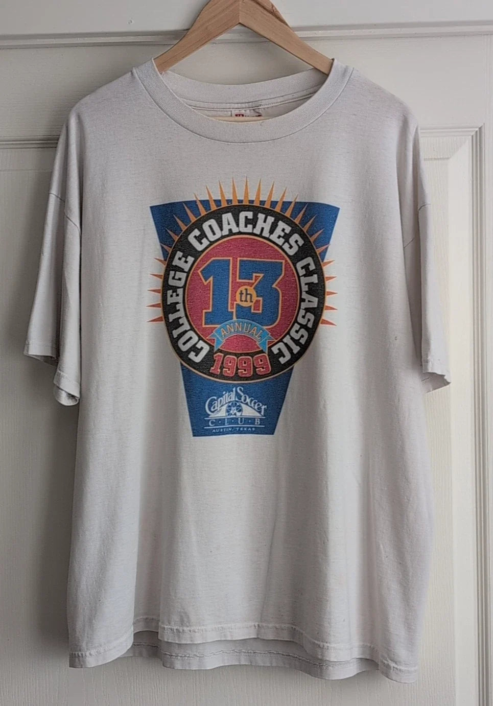 1999 College Coaches Classic 13th Annual Austin TX Capital Soccer Club Futbol XL Unisex , , , Long Sleeve Tee