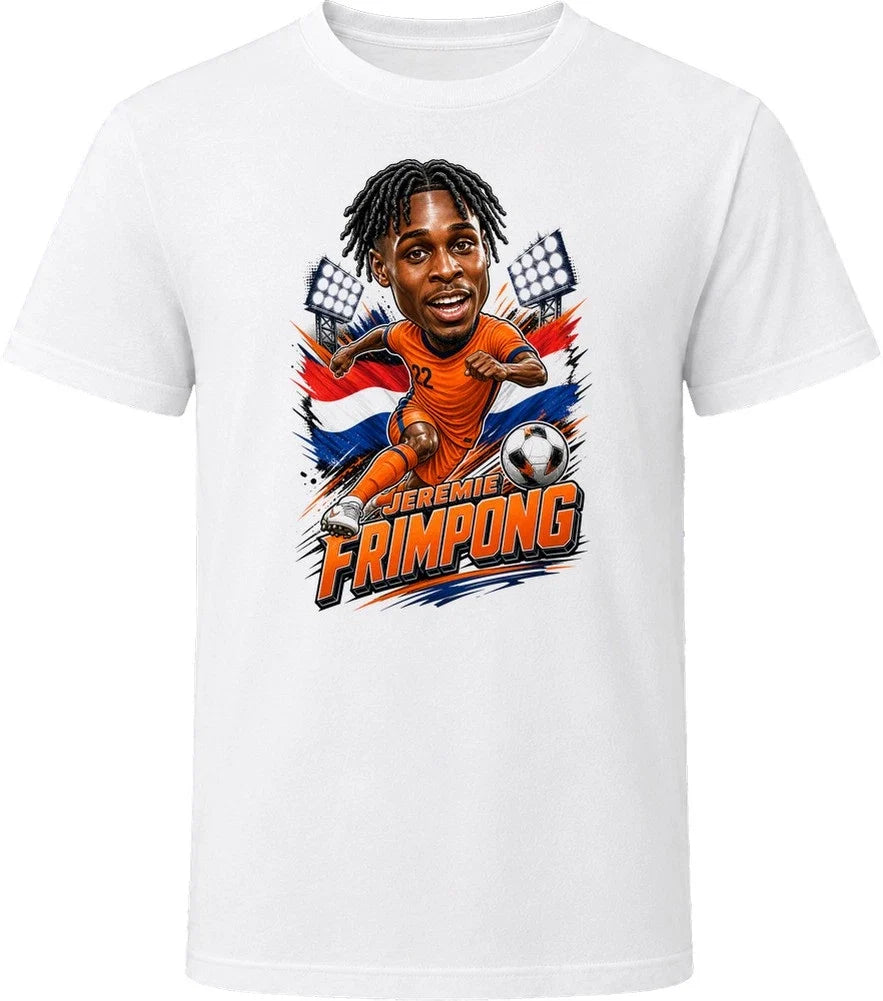 Jeremie Frimpong, Netherlands Caricature Soccer 2026 T Shirt Unisex , , , Long Sleeve Tee
