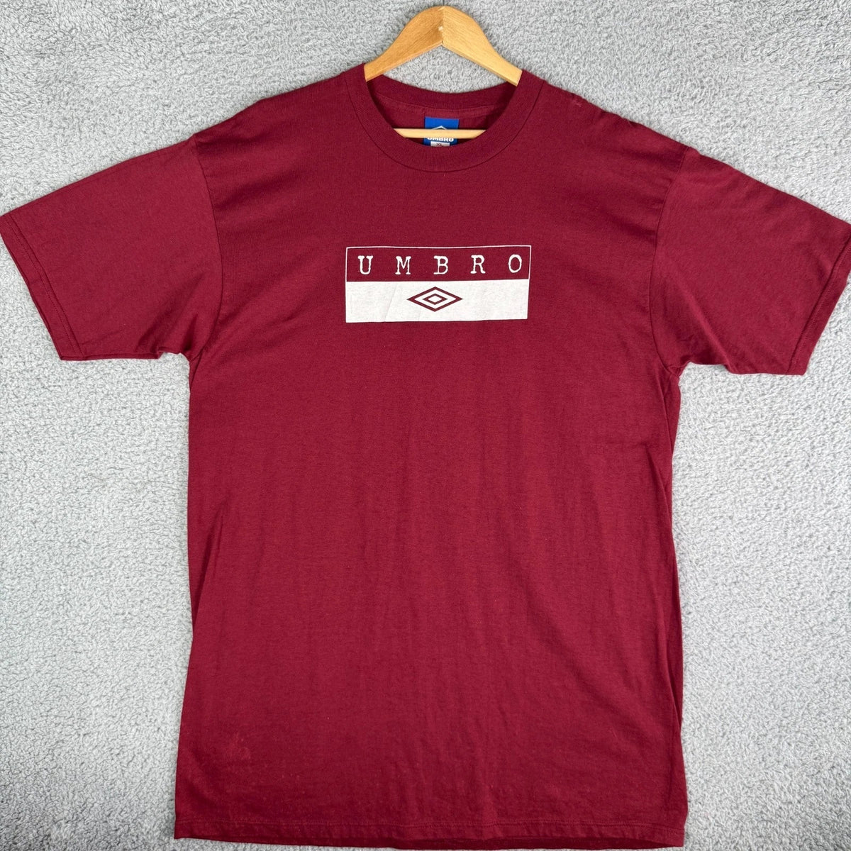 Vintage UMBRO Soccer 90's Red Men's XL USA Made Unisex , , , Long Sleeve Tee