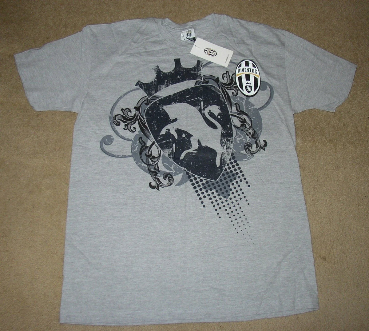 Vintage Y2K JUVENTUS Silver Crown SZ Mens XXL New Old Stock New W/ Tag Unisex , , , Long Sleeve Tee