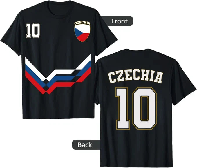 Czechia Soccer Tee, Czechia Number 10 Soccer Czech Soccer 2026 Shirt Unisex , , , Long Sleeve Tee