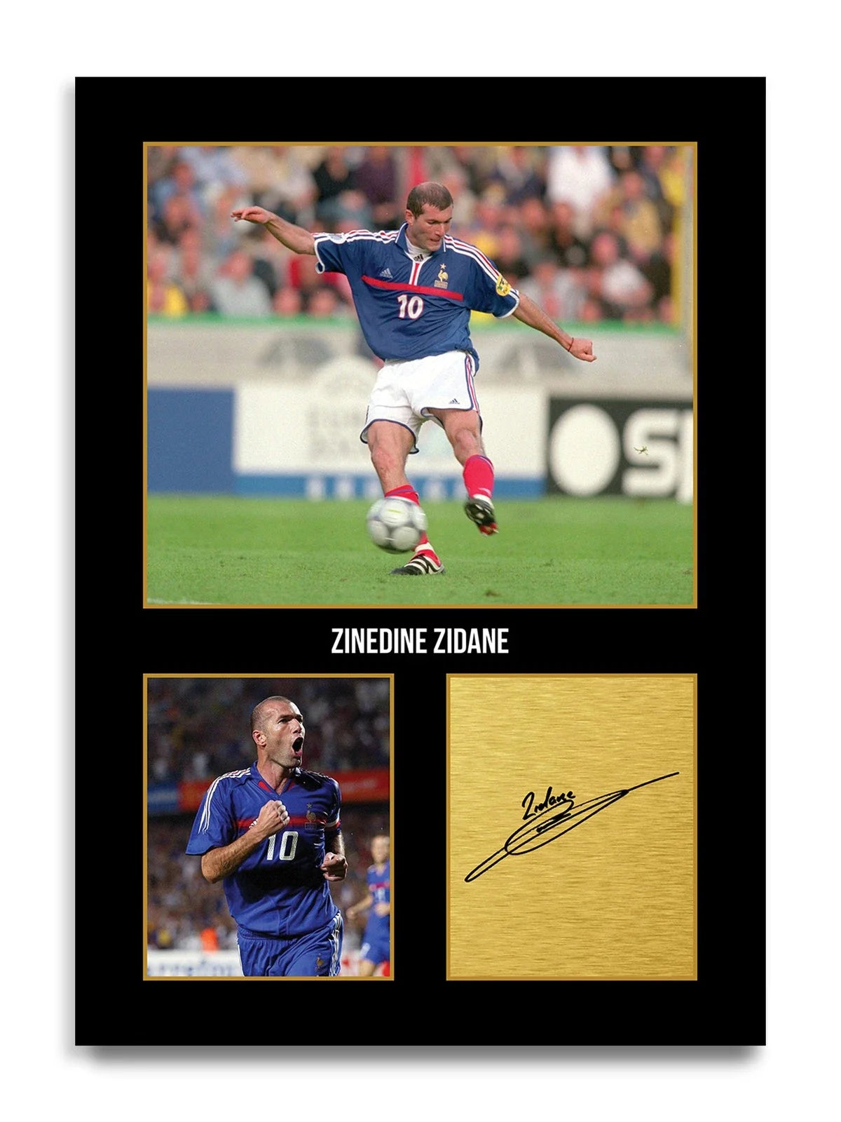 Zinedine Zidane Football Player Autographed Print Gift France Soccer Memorabilia Unisex , , , Long Sleeve Tee