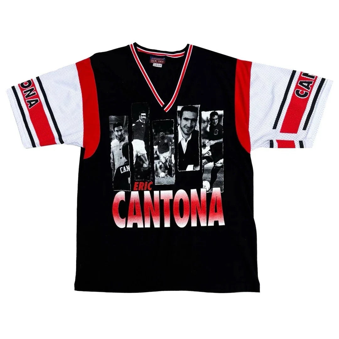 Eric Cantona 1990 90s Vintage Manchester United Soccer Football Jersey Shirt Unisex , , , Long Sleeve Tee