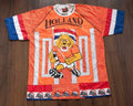 Holland Lion Soccer T Shirt Vintage All-over-print Size L Netherlands *35dG1130p Unisex , , , Long Sleeve Tee