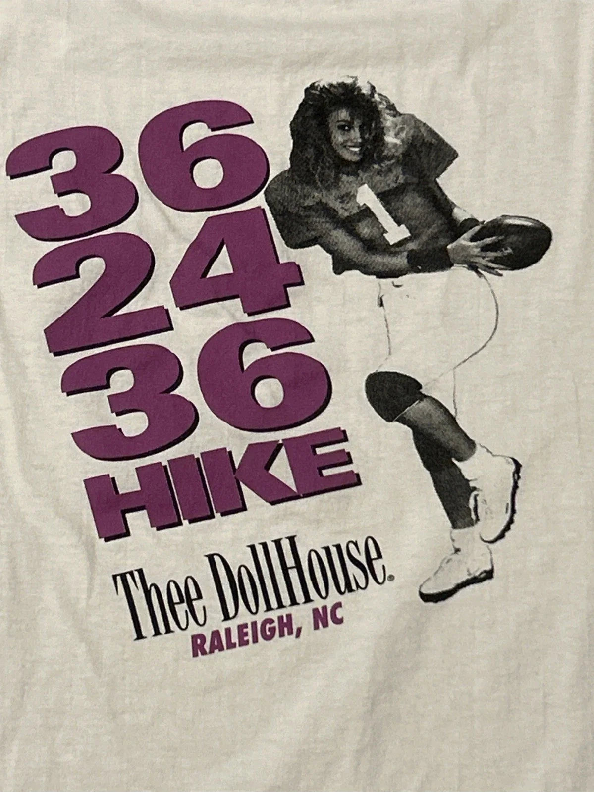 Vintage 90s Thee Doll House Gentlemen's Strip Club Stripper T Shirt XL Football Unisex , , , Long Sleeve Tee