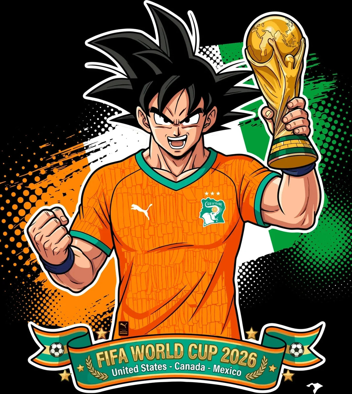 ivory coast World Cup Football DTF Iron On Heat Transfer Unisex Soccer T shirt Unisex , , , Long Sleeve Tee
