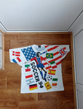 World Cup USA 94 Apex One Multi-Color T Shirt Soccer Football 1991 USA Sz L VTG Unisex , , , Long Sleeve Tee