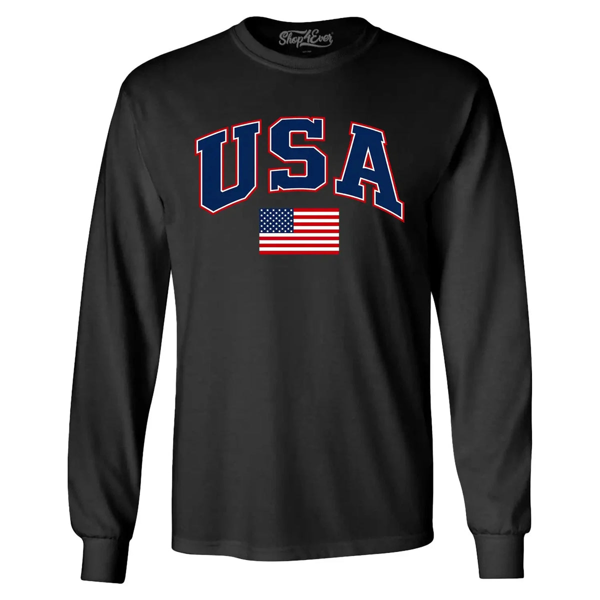 USA Flag Soccer Season Football Long Sleeve American Flag Shirt Unisex , , , Long Sleeve Tee