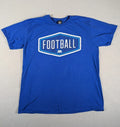 Bud Light Football Adult XXL Blue Royal Hanes Perfect Tee Pigskin Unisex , , , Long Sleeve Tee