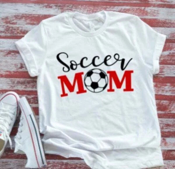 Soccer Mom, Soccer Ball White Short Sleeve Unisex , , , Long Sleeve Tee