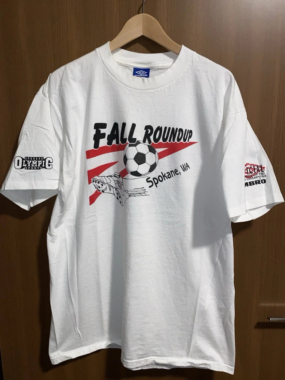 Vintage Umbro Unisex Cotton Size XL Big Spellout Logo 90s Spokane Soccer Unisex , , , Long Sleeve Tee