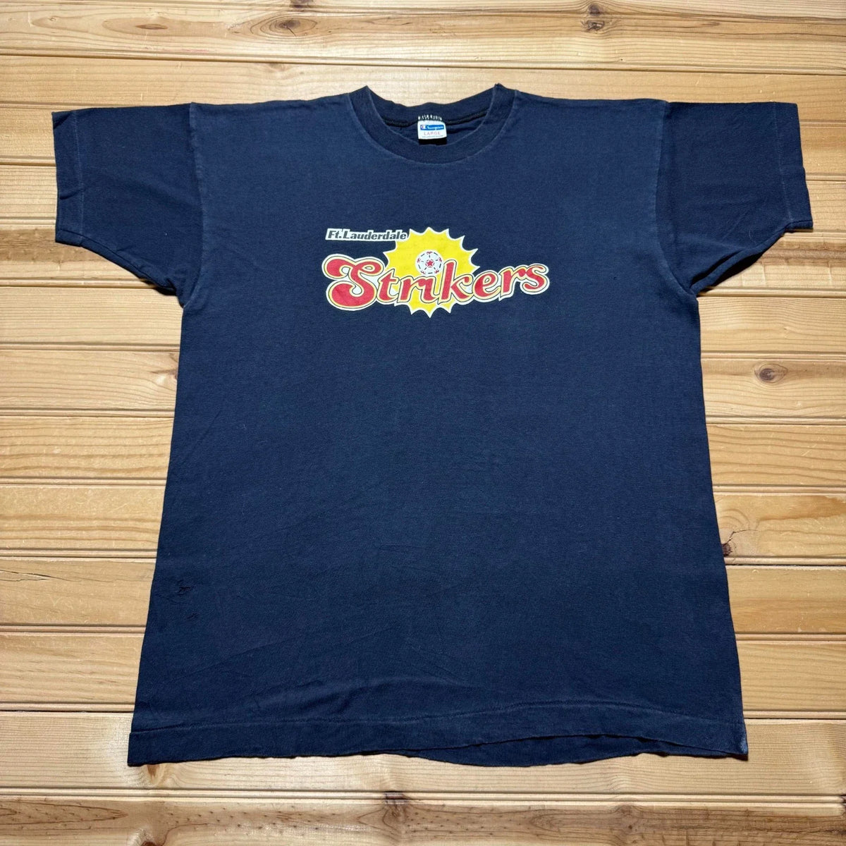 Vintage 70s Ft. Lauderdale Strikers Soccer Florida Sports Champion Large Unisex , , , Long Sleeve Tee