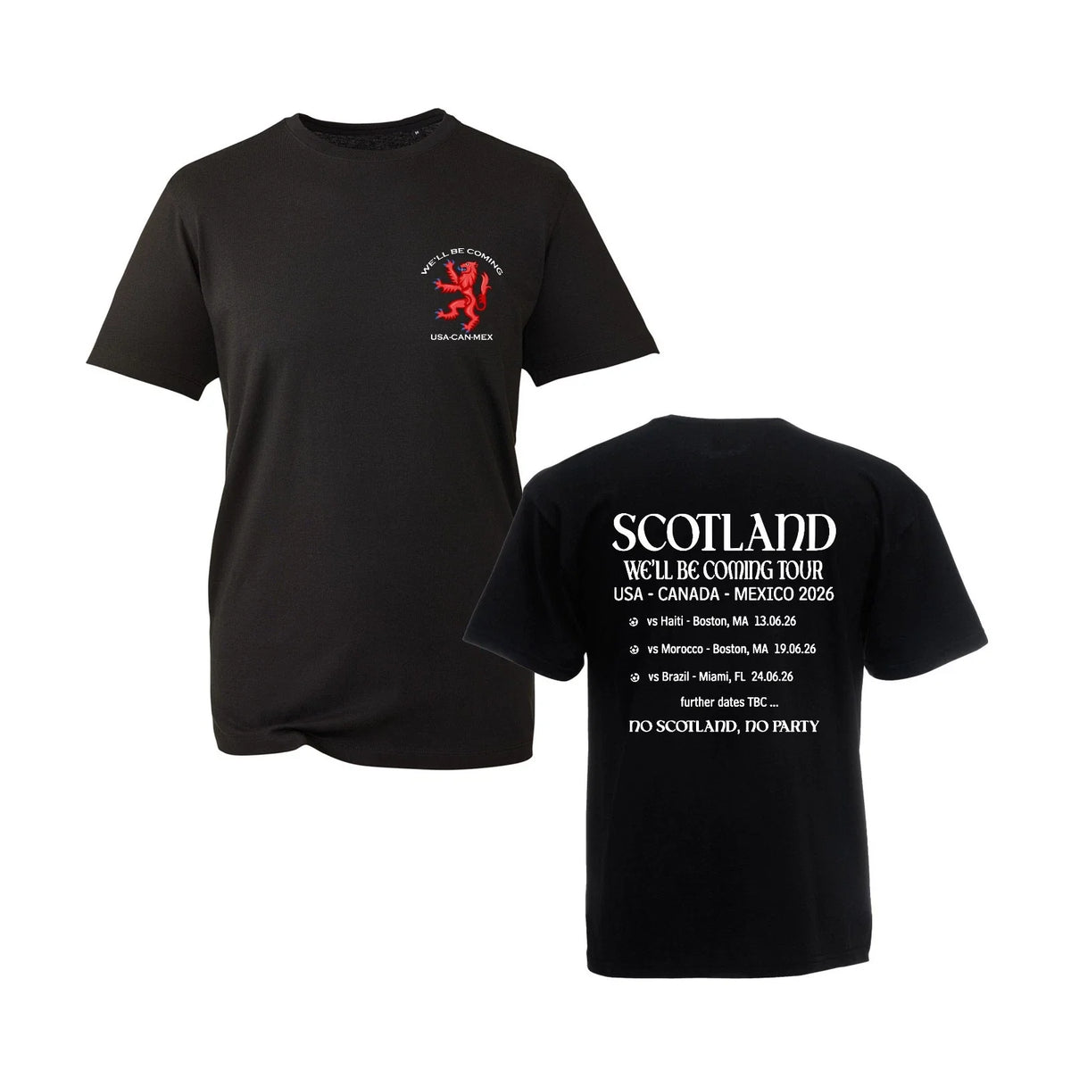 Scotland Football Tour 2026 T Shirt Schedule Tartan Army Supporter Gift Black Unisex , , , Long Sleeve Tee