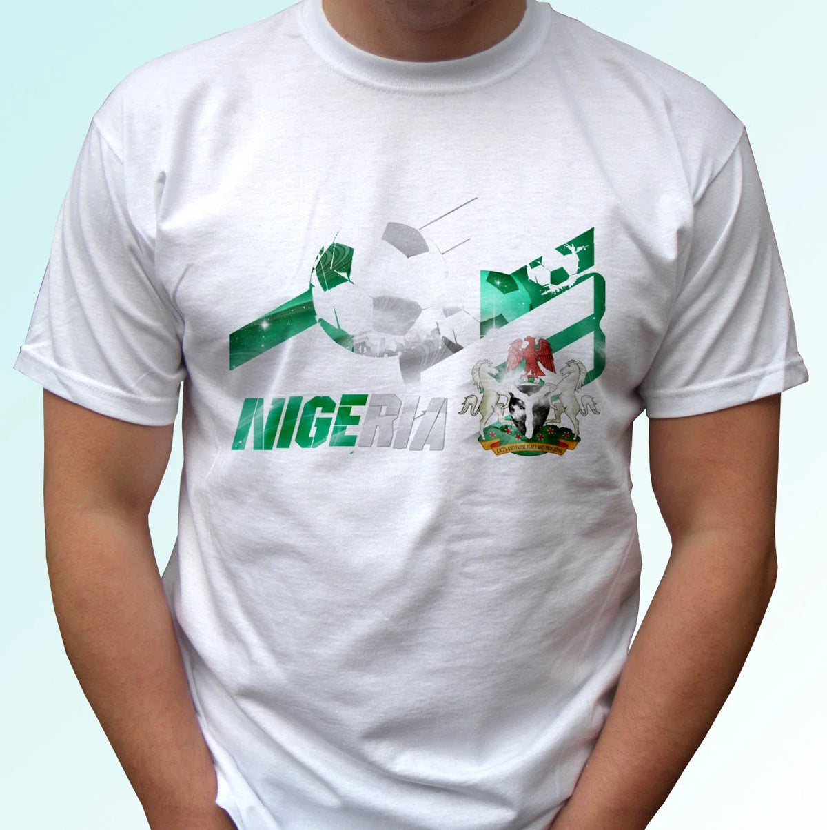 Nigeria football flag white t shirt soccer tag gift cup top tee all sizes Unisex , , , Long Sleeve Tee