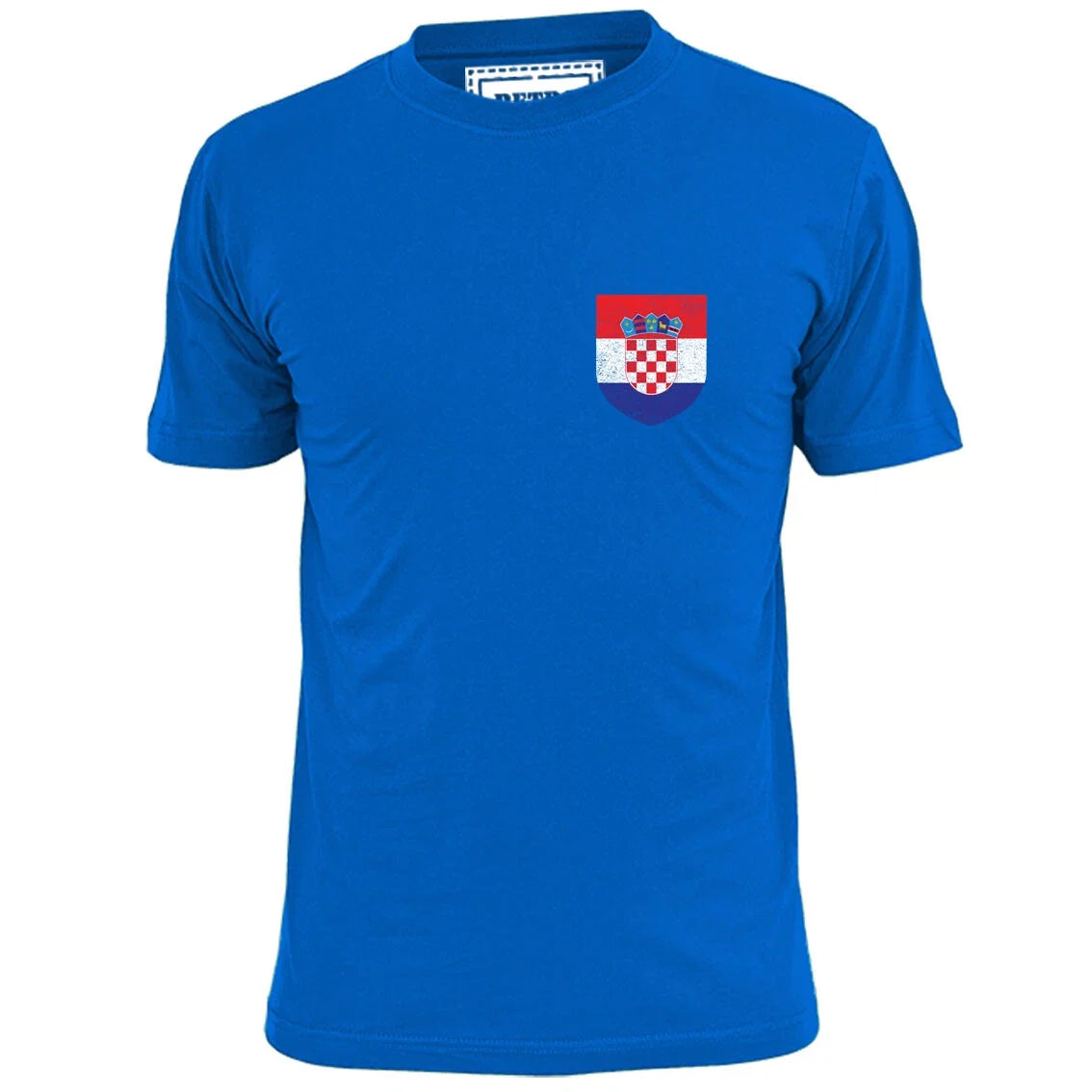 Mens Croatia Pocket Shield Badge Football T Shirt Soccer Footy Unisex , , , Long Sleeve Tee