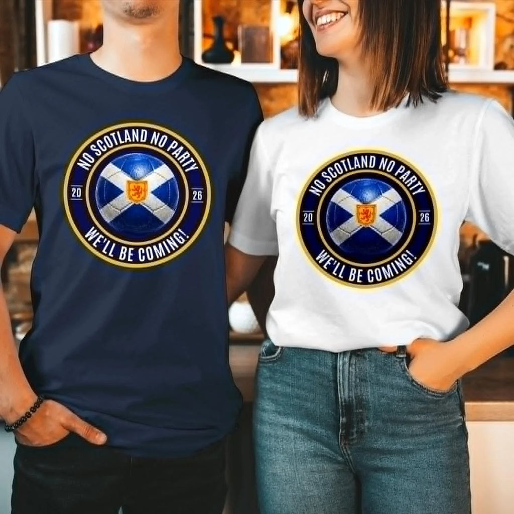 No Scotland No Party, We'll Be Coming, 2026 Football Fan (SC-13) Unisex , , , Long Sleeve Tee