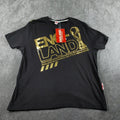 Easy Shirt Mens XL Black Gold World Cup England 2010 Football Cotton Supporter Unisex , , , Long Sleeve Tee