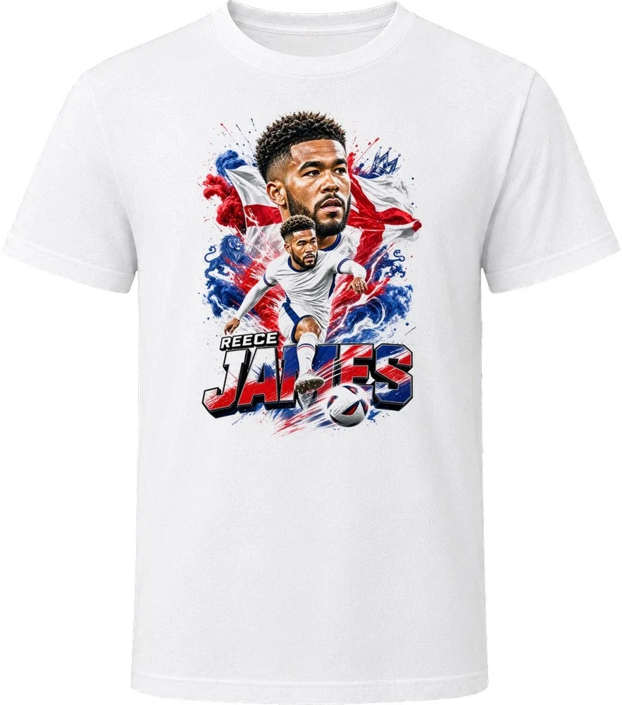 Reece James England Soccer Caricature 2026 World Cup T Shirt Unisex , , , Long Sleeve Tee