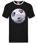 Country Football Iceland Ball - Mens Ringer - Team Cup Soccer Footy Fan Unisex , , , Long Sleeve Tee