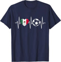 Mexico Soccer Shirt Funny Soccer Fan Heartbeat Mexican Unisex Unisex , , , Long Sleeve Tee