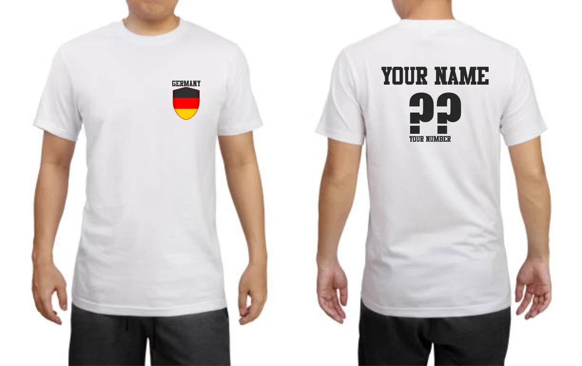Personalise Germany Football Soccer Fans Sports Costume Flag Top Unisex , , , Long Sleeve Tee
