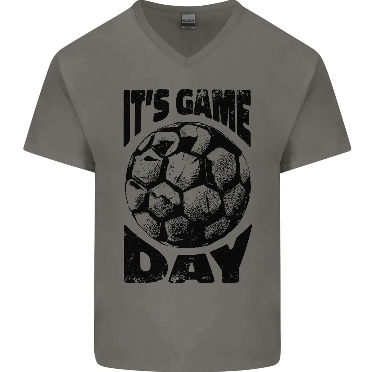 Football Its Game Day Soccer Mens V-Neck Cotton Unisex , , , Long Sleeve Tee