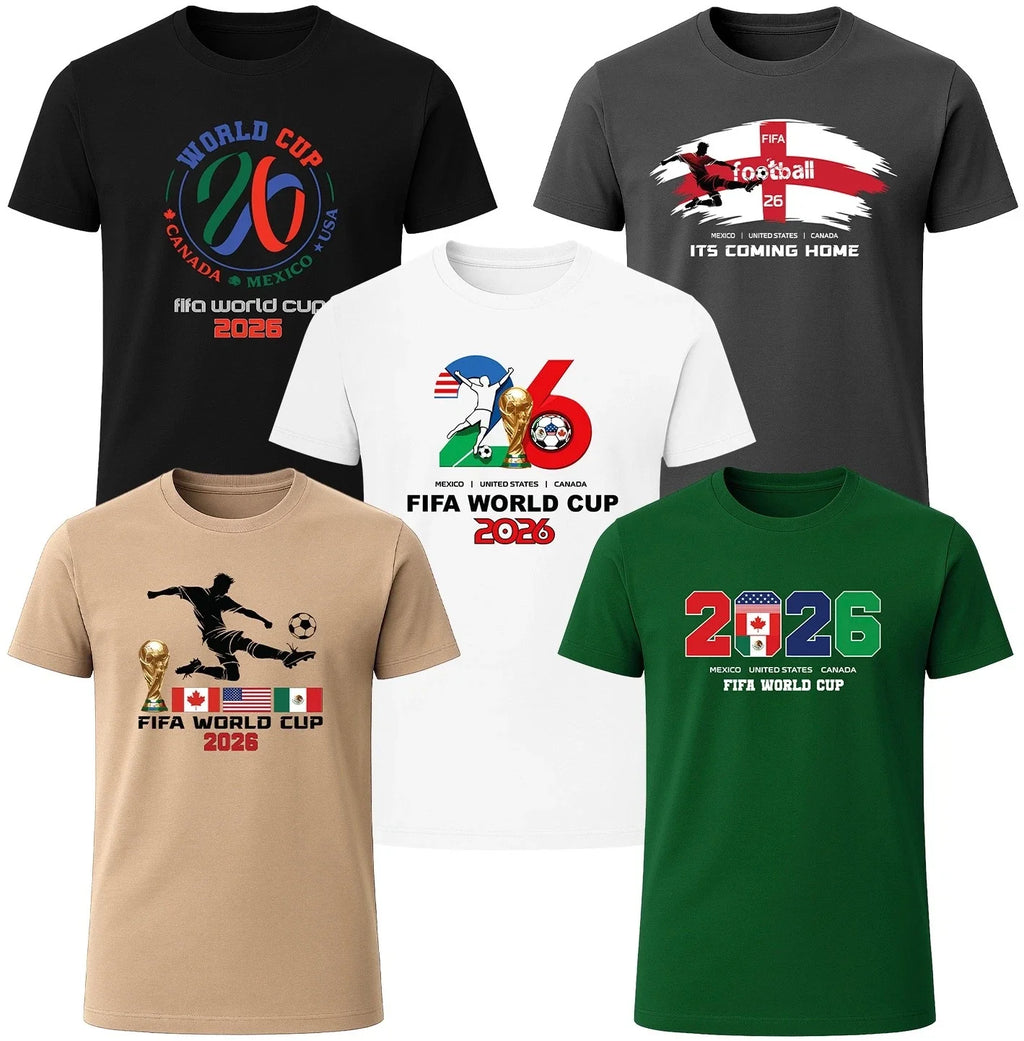 Men’s Football 2026 – Mexico USA Canada Football Soccer Graphic Tee Unisex , , , Long Sleeve Tee