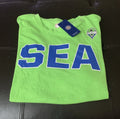 NWT Seattle Sounders FC Seahawks Mens Size XL Green Slub Knit G7 Unisex , , , Long Sleeve Tee