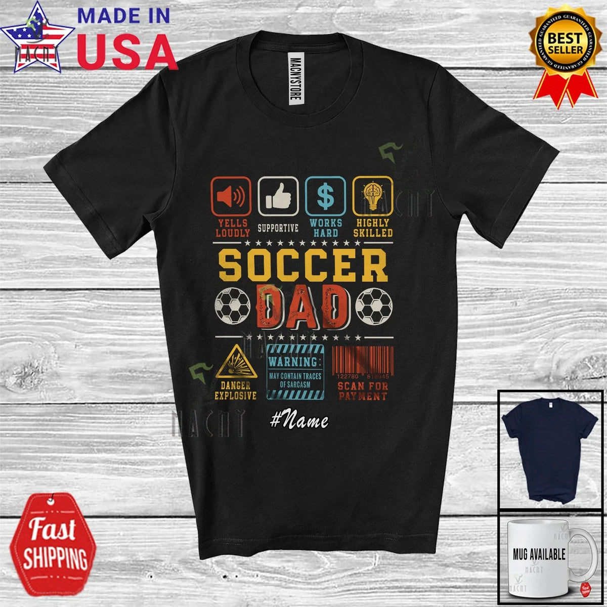Custom Name Soccer Dad Definition; Father's Day Vintage Player Supportive Shirt Unisex , , , Long Sleeve Tee