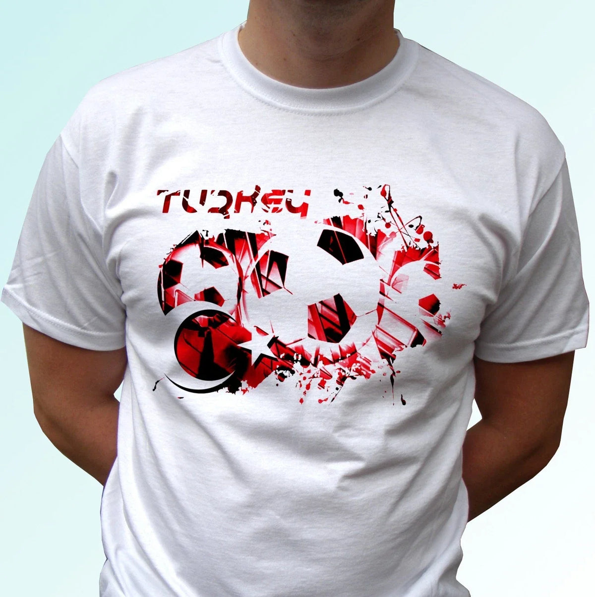 Turkey t shirt football flag top Turkiye soccer fan supporter tee gift all sizes Unisex , , , Long Sleeve Tee