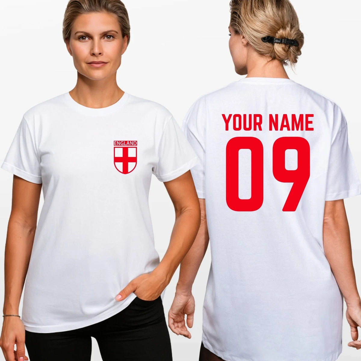 Personalised England Football T Shirt World Cup 2026 Kids Unisex Tee Unisex , , , Long Sleeve Tee