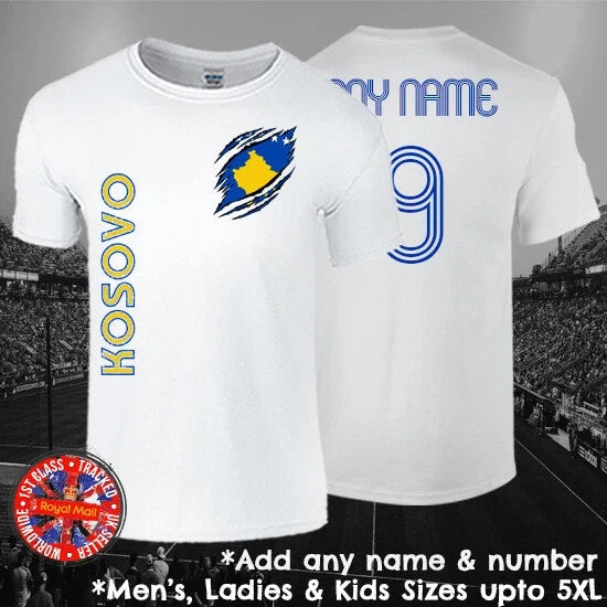Kosovo Football Fan Personalised Mens Ladies Kids Euros World Cup Unisex , , , Long Sleeve Tee