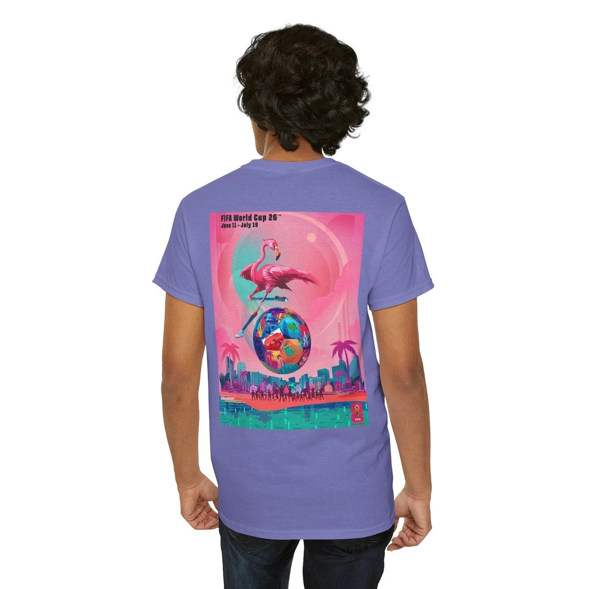World Cup Soccer Miami Soccer Club Unisex Cotton Sport Tee Front/Back Unisex , , , Long Sleeve Tee