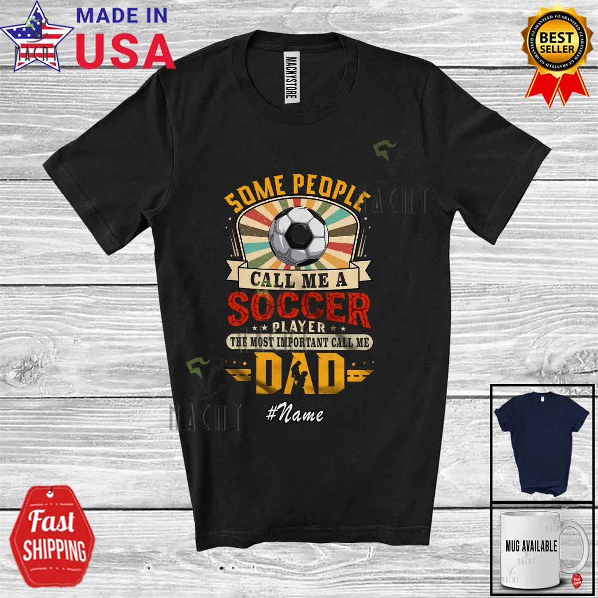 Custom Name Important Call Me Dad Soccer Player; Father's Day Sport Family Shirt Unisex , , , Long Sleeve Tee