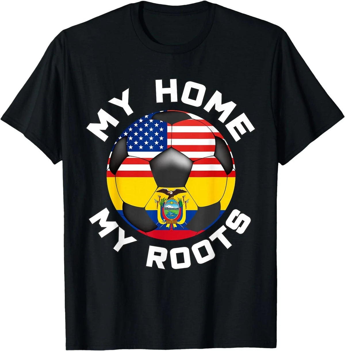 Ecuador Football My Home My Roots Soccer Flag Fan Shirt Unisex , , , Long Sleeve Tee