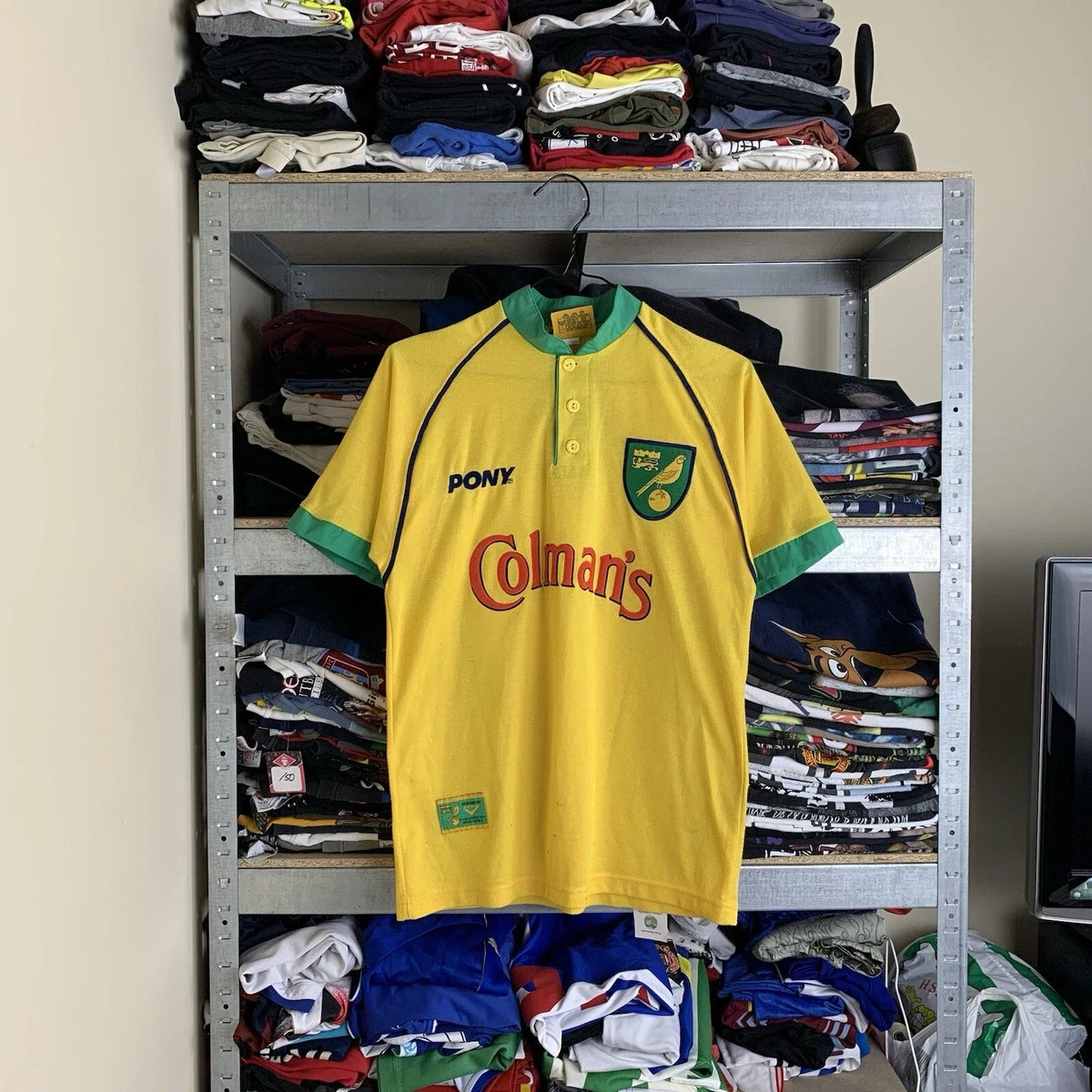 Rare! #10 Norwich City Pony Vintage Soccer Jersey 1997 Unisex , , , Long Sleeve Tee