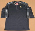 VTG 90s Y2K Kappa Men's M Black Taped Logo Long Sleeve Soccer Football Unisex , , , Long Sleeve Tee